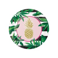 Assiettes Hawaiian Tropical Pineapple 25 cm - 8 pcs.