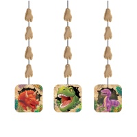 Suspensions décoratives en forme de dinosaure préhistorique 91,5 cm - 3 pièces