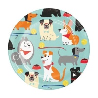 Assiettes pour chiens 17 cm - 8 unités