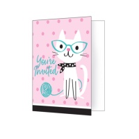 Invitations pour chats - 8 unités