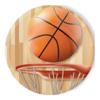 Assiettes basket-ball 22 cm - 8 pcs.