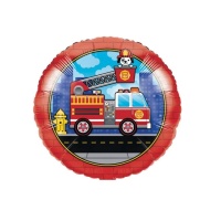 Ballon rond pompier 45 cm - Creative Converting