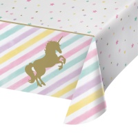 Nappe Licorne Dorée - 1,37 x 2,59 m