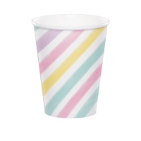 Gobelets de la licorne dorée 266 ml - 8 unités