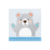 Serviettes de table Baby Bear 16,5 x 16,5 cm - 16 pcs.