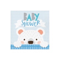 Serviettes de table Baby Shower Bear 16,5 x 16,5 cm - 16 pcs.