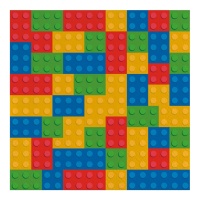 Serviettes Lego 16,5 x 16,5 cm - 16 unités