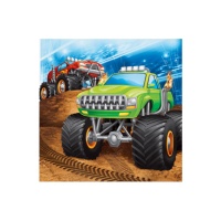 Serviettes Monster Trucks 16,5 x 16,5 cm - 16 pcs.