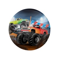 Assiettes Monster Truck 17 cm - 8 pièces