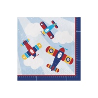 Serviettes de couleur Aviators 16,5 x 16,5 cm - 20 pcs.