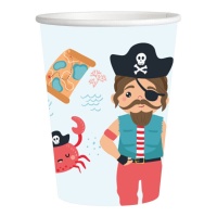 Verres Pirate Ship 250 ml - 8 unités