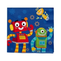 Serviettes de table Robot 12,5 x 12,5 cm - 20 pièces