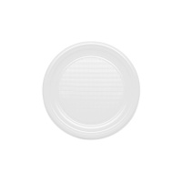 Assiettes rondes en plastique blanc de 17 cm - 100 pcs.