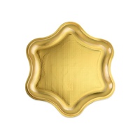 Assiettes étoilées métalliques 25 cm - Maxi Products - 4 unités