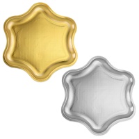 Assiettes étoilées métalliques 35 cm - 2 pcs.