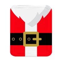 Grand plateau rectangulaire Père Noël 31 x 38 cm - 1 pc.
