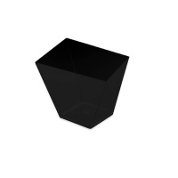 Bols carrés noirs asymétriques - 25 pcs.