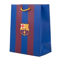 Sac cadeau 23 x 18 x 10 cm aux rayures blaugrana