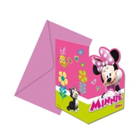 Invitations Minnie et marguerite - 6 pcs.