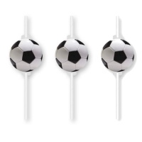 Pailles en papier pour le football - 4 pcs.