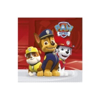 Serviettes de table Paw Patrol en action 16,5 x 16,5 cm - 20 pièces