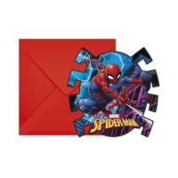Invitations The Amazing Spiderman - 6 pièces