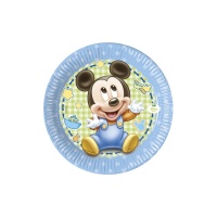 Assiettes Mickey Baby Blue 20 cm - 8 pcs.