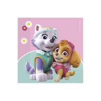 Serviettes Paw Patrol Skye et Everest 16,5 x 16,5 cm - 20 pcs.