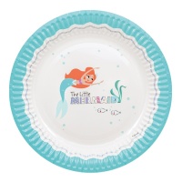 Assiettes de la Petite Sirène 23 cm - 8 pcs.