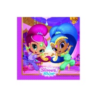 Serviettes de table princesse Shimmer and Shine 16,5 x 16,5 cm - 20 pcs.