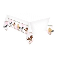 Nappe de table Cheval rose 1,20 x 1,80 m