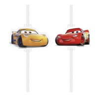 Pailles en papier Cars - 4 pcs.