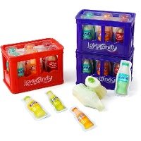 Bonbons gélifiés en forme de bouteilles, fourrés de gelée 10 g - 1 boîte