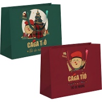 Sac cadeau 35 x 28 x 15 cm de Tió de Nadal - 1 unité