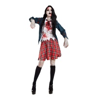 Costume d'écolière zombie pour femme