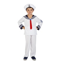 Costume de marin de la marine avec noeud rouge pour enfants