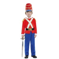 Costume de soldat de plomb rouge et bleu pour enfants