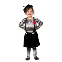 Costume de mime à rayures pour filles