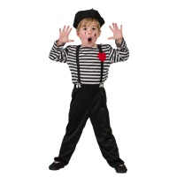 Costume de mime à rayures pour enfants