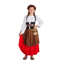 Costume d'aubergiste médiéval pour filles