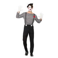 Costume de mime à rayures pour hommes