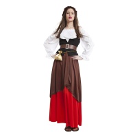 Costume d'aubergiste médiéval pour femmes