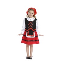 Costume de bergère rouge pour filles