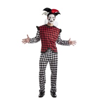 Costume d'arlequin de cirque pour hommes