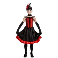 Costume canin rouge et noir pour filles