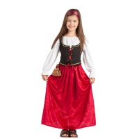 Costume d'aubergiste médiéval pour filles