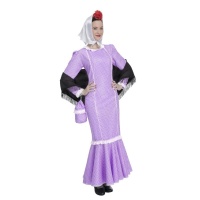 Costume de chulapa lilas pour femmes