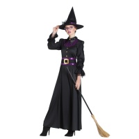 Costume de sorcière noire et violette pour femme