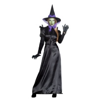 Costume de sorcière noire avec chapeau pour femmes