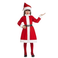 Costume de Père Noël rouge et blanc pour filles